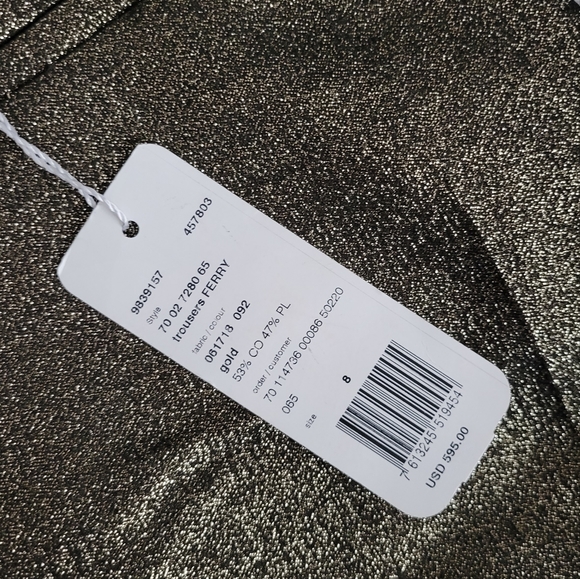 Akris Punto Gold Metallic Pants - Picture 4 of 5